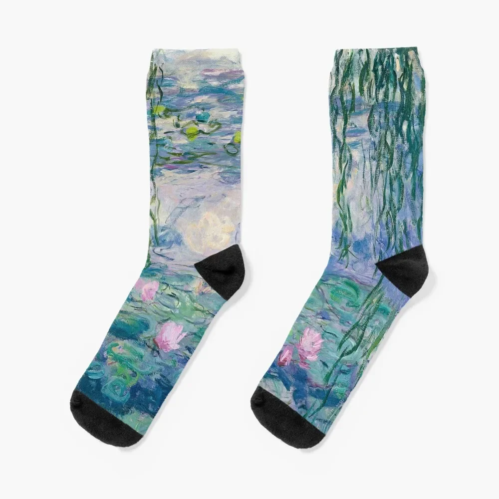 

Water Lilies Claude Monet Fine Art Socks shoes football christmass gift floral Socks For Men Women's