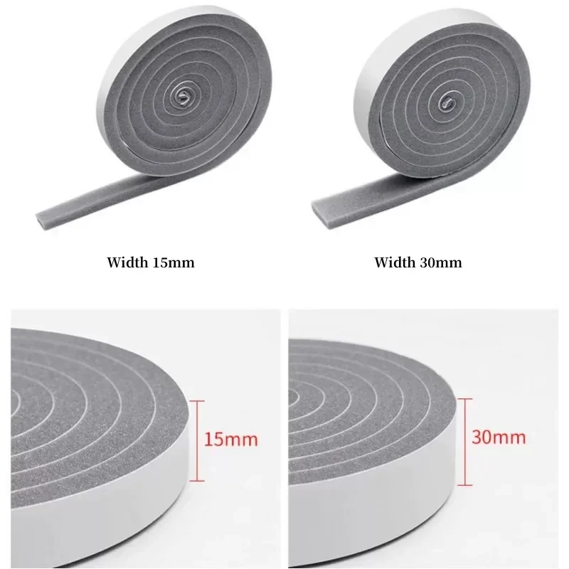 2M/4M Self-Adhesive Door Window Sealing Strip Weather Stripping Soundproof Windproof Dustproof Seal Sponge Foam Insulation Tape