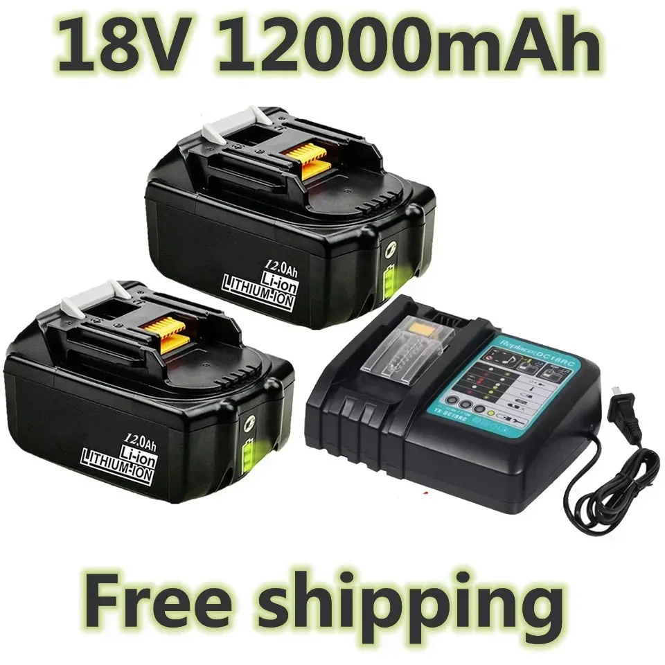 

Latest Upgraded BL1860 Rechargeable Battery 18 V 12000mAh Lithium ion for Makita 18v BL1840 BL1850 BL1830 BL1860B LXT400