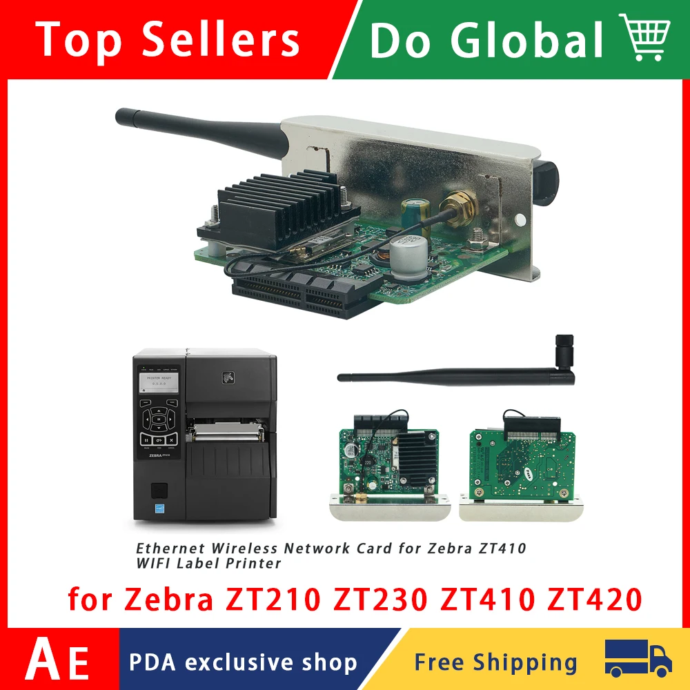 3Pcs Wireless Wifi Card P1033782-101 Print Server Per Zebra Zt410 Zt420 Zt210 Zt230, Spedizione Gratuita