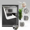 Full Size Far Infrared Sauna 2 Person Home SPA with Time & Temperature Remote Home Sauna for Relaxation Greyborder 4