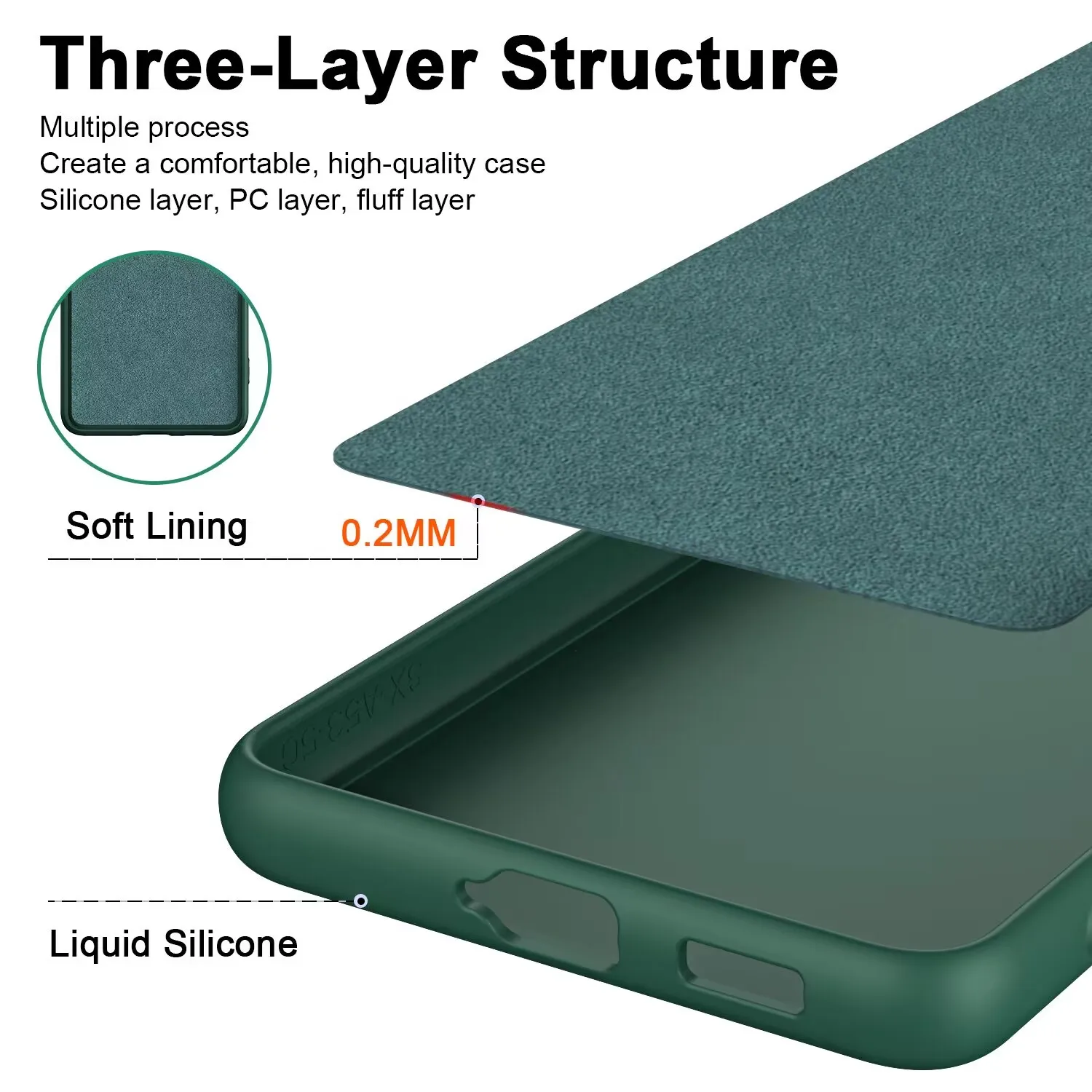 Liquid Silicone Shockproof Coque Cover for Fashion Edge Series Smartphones