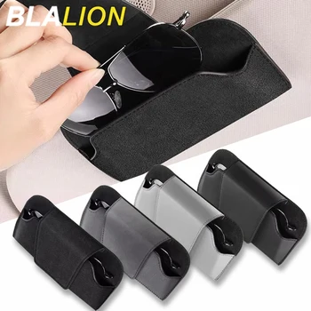 BLALION Car Glasses Case Auto Sun Visor Suede Glasses Holder Sunglasses Clip Card Ticket Holder Universal Interior Accessories 1