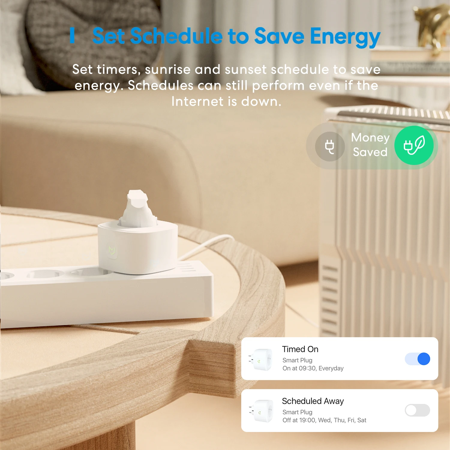 Meross-Prise intelligente HomeKit EU WiFi, prise murale, minuterie,  calendrier, commande vocale, prise en charge Alexa, Google Assistant,  SmartThings