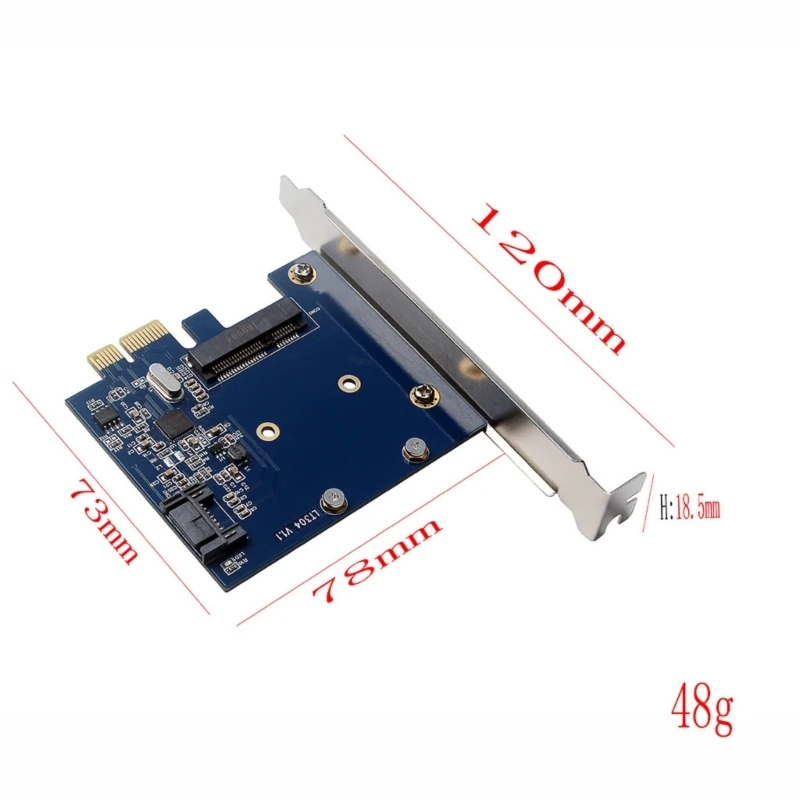 Best Seller Computer Component PCIE to MSATA SATA3.0 Converters Card for Enhanceds Desktop Performances