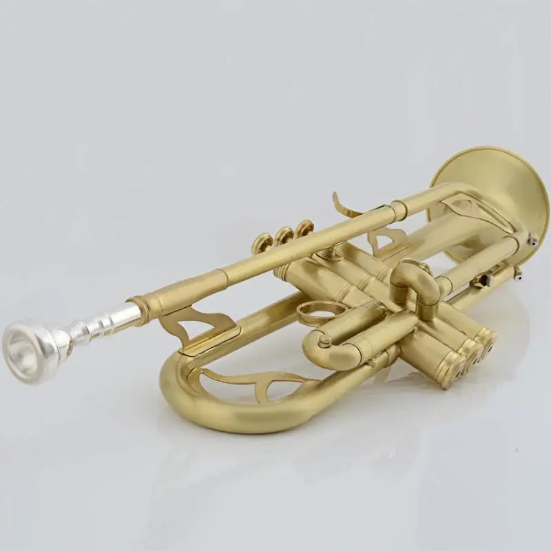 Jinbao Trumpet Musical Instrument Brushed Matte New Professional Grade Trumpet Challenger S JBTR-450 Gold Genuine