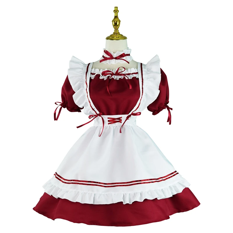Love Intérieur ki Cosplay fur s Up, Queen Miracle, Red Wine Sweetheart Maid  Outfits, Lolita Cute fur s Tablier Uniform, Black Maid imbibé