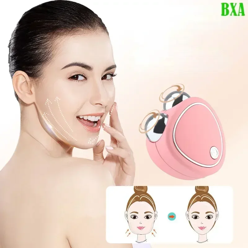 EMS Facial Massager Microcurrent Face Lifting Machine Roller Skin Tightening Rejuvenation Beauty Charg Facial Anti Wrinkle