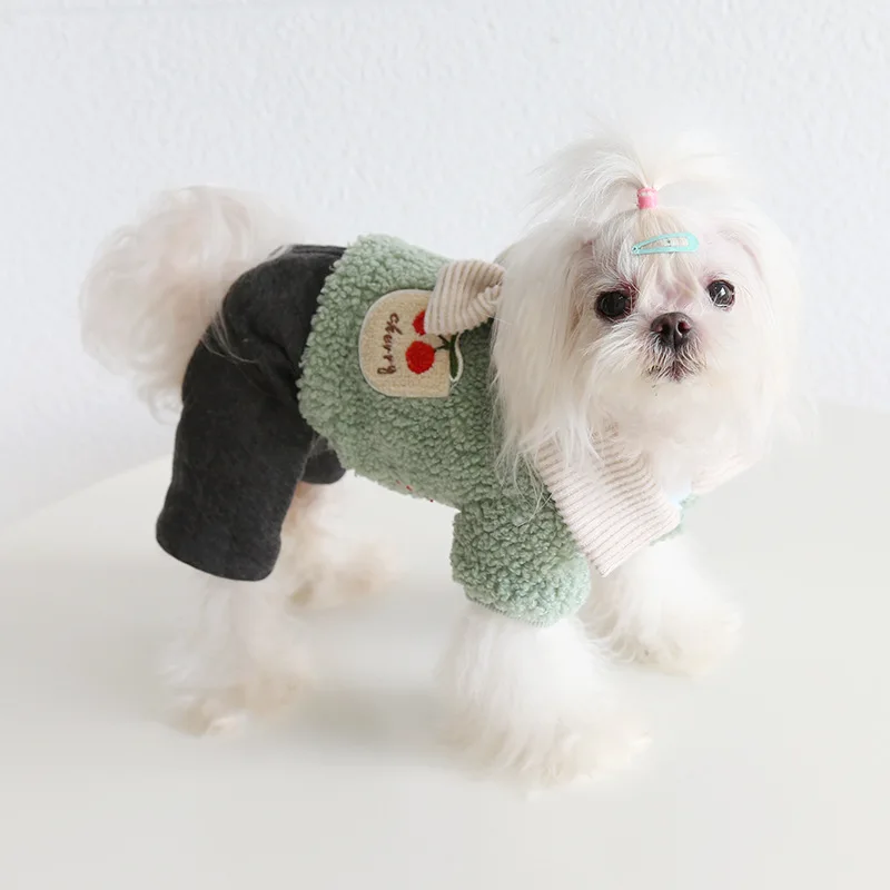 

Cherry Pocket Couple Wear 2022 Fall/Winter Cat Clothes Pet Clothes Dog Clothes Puppy Clothes Pet Clothing