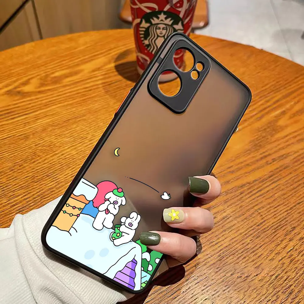 thumbnail image 1 of Funda mate de teléfono para OPPO RENO 8 8T 7Z 7 6Z 6 5 4 PRO PLUS 4G 5G Edge Funda Coque Capa Funda carcasa cerdo blanco dibujos animados de conejo, 1 of 5