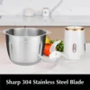 LAC Household  Kitchen White 3L Mixer Commercial Electric Meat Beater Multi-function Grinder Detachable Blade With Safety Lock 5