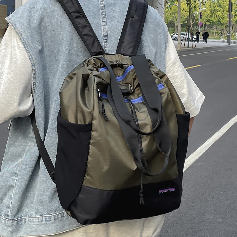 Lightweight folding backpack with large capacity, suitable for hiking, traveling, and outdoor adventures - adjustable shoulder s