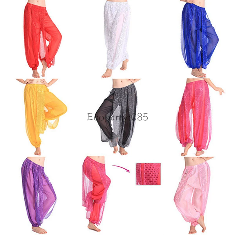 Girls Harem Pants Chiffon Belly Dance Costume Tribal Arabic