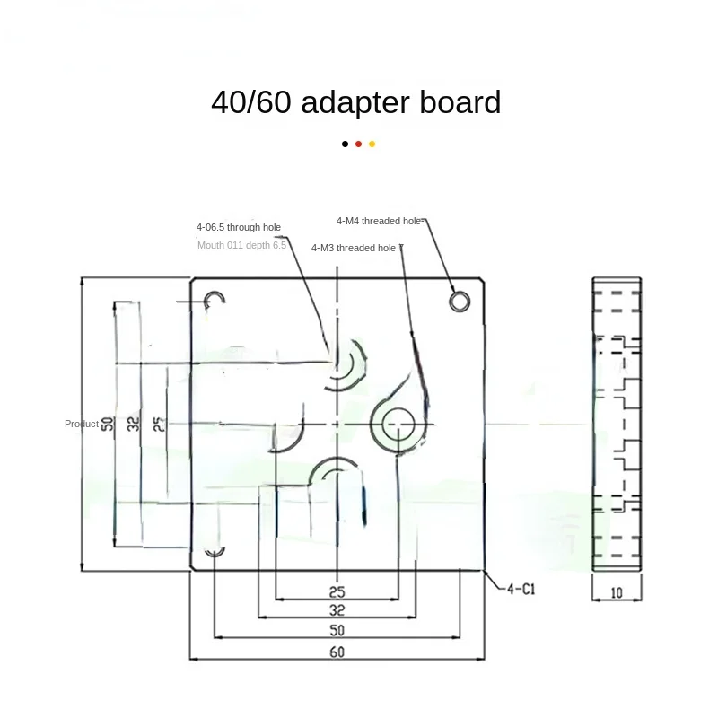 

Optical platform adapter plate installation plate manual displacement fine adjustment slide M3/M4/M6 screw hole connection