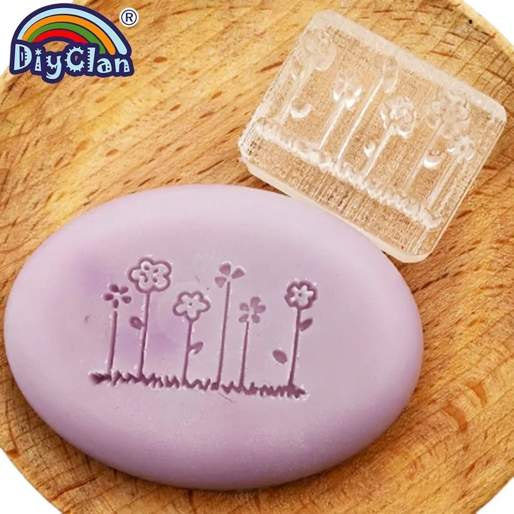 Mehrere Stile Blumen in Büscheln Acryl DIY Harz Stempel Handgemachter Harz-Seifenstempel Mini DIY Muster Z0039HD – Detail 1
