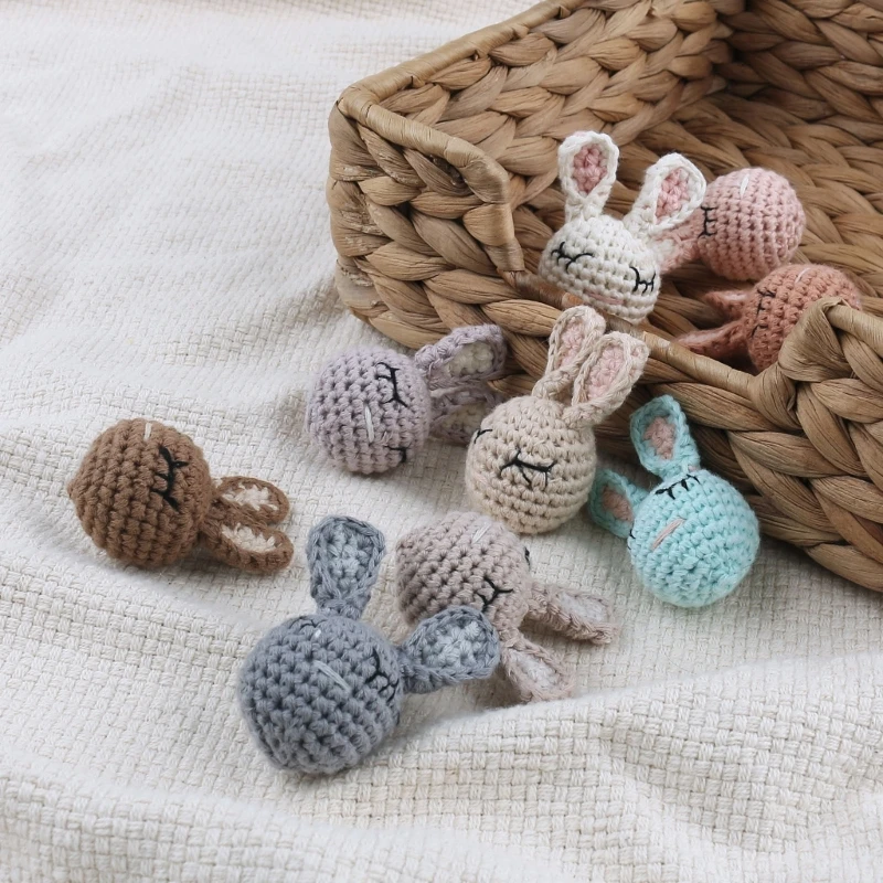 

Pacifier Chain DIY Rattle Accessories Crochet Bead Teether Newborn Chewing Toy Dropshipping