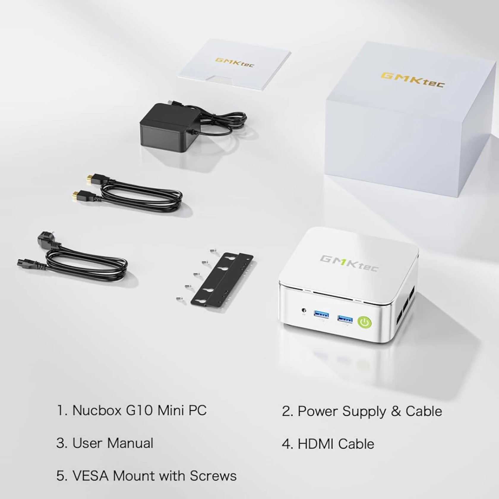 GMKtec G10 Mini PC AMD Ryzen 5 3500U (Beats N150/N97) 2.5GbE NIC LAN Desktop Mini Computers WiFi 5, Type-C, Triple 4K Display - Image 6