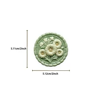 50PCS Vintage Flower Seal Stickers Flowers Plant Stickers Classic Theme Waterproof Self-Adhesive Decal for Scrapbook DIY Crafts 6
