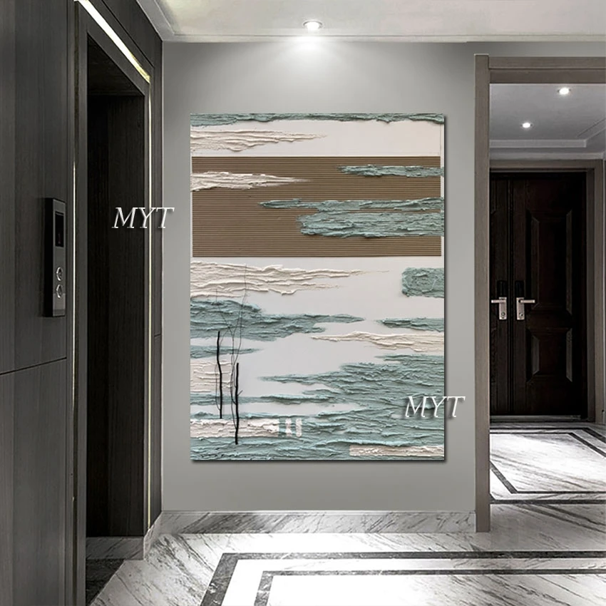 

Оригинальная абстрактная картина ручной работы, картина маслом, облако, цветные блоки, Новое поступление, Безрамная стена