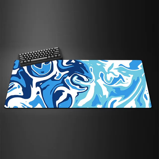 Vibrant Abstract Art Gaming Desk Mat – Large Non-Slip Rubber with Locking Edge, 900x400