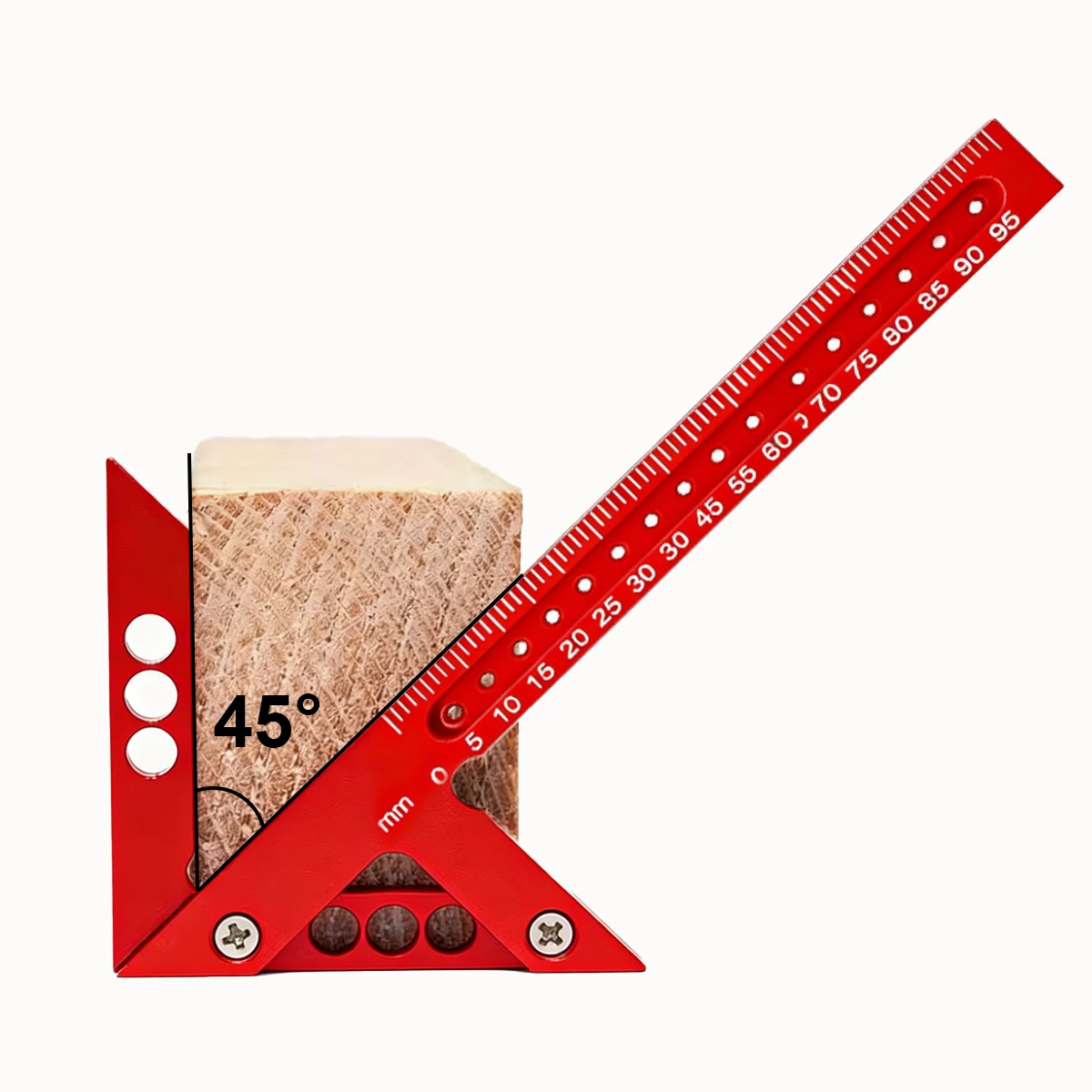 ABS 소재, 구멍 패턴 중심 표시자, 표시선, 45/90도 직각 측정자, 목공 측정