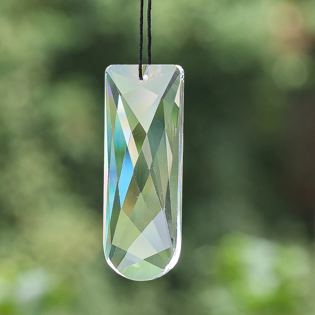 1PC Crystal Chandelier Accessories Pendant Multi-faceted Arc Half Round Modern Light Luxury Glass Pendant DIY Home Decorations