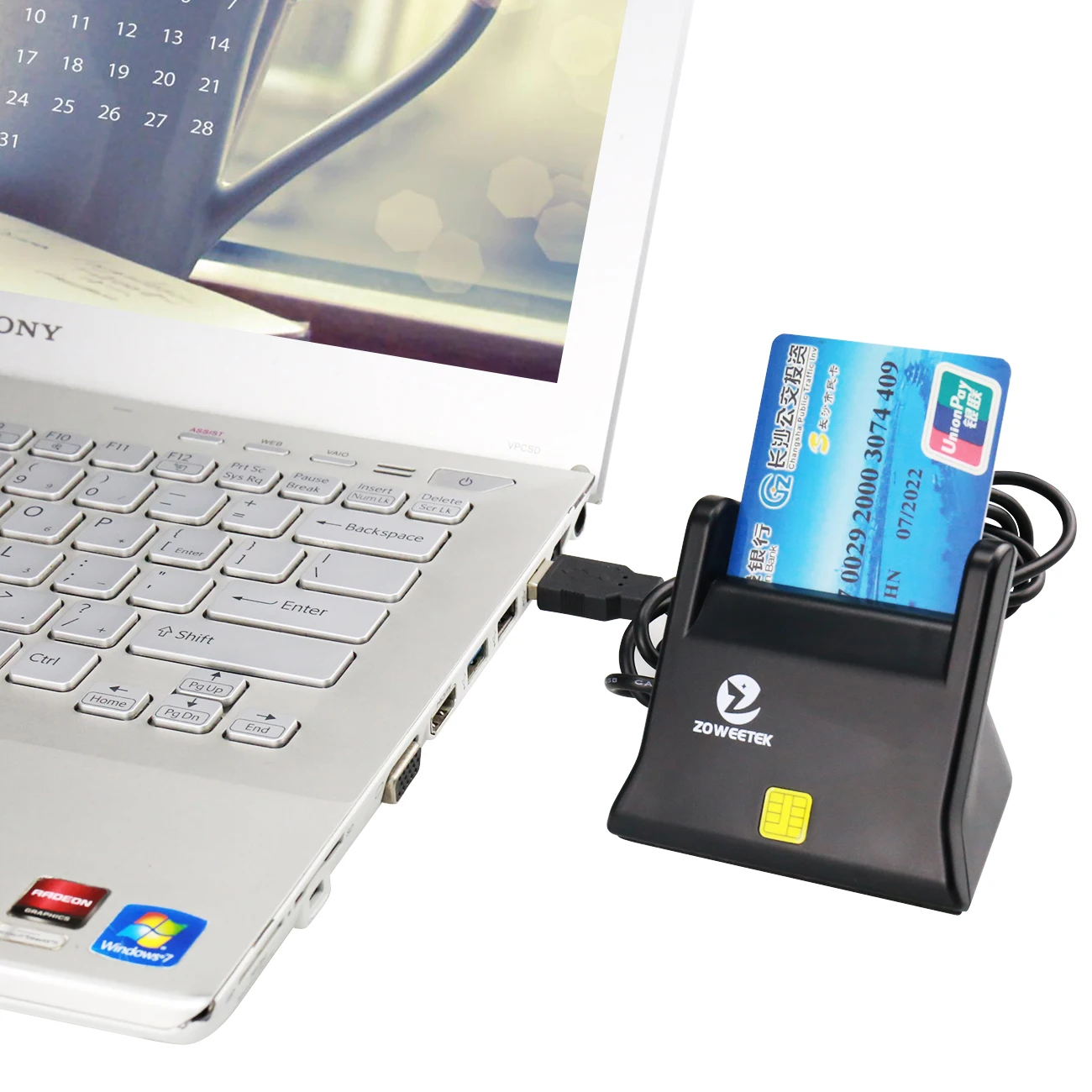 Zoweetek-Lecteur de carte à puce USB ID, puce IC, DNIE, Chron, EMV, CAC Bank