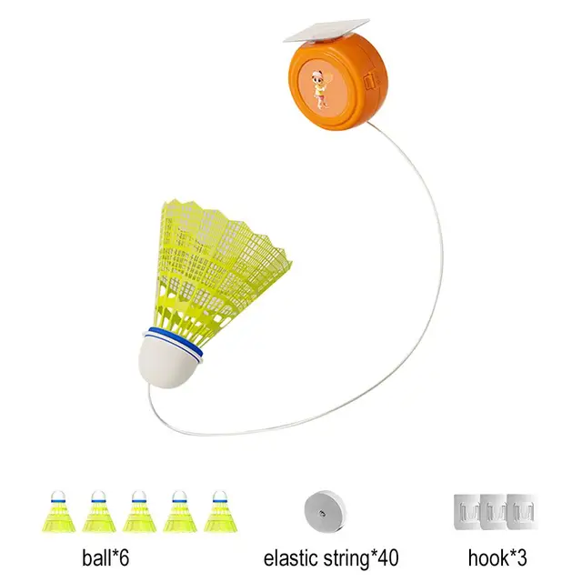 Self Study Badminton Trainer Portable Badminton Practice Robot Professional Stretch Badminton Training Tool Shuttlecock Rebound 3