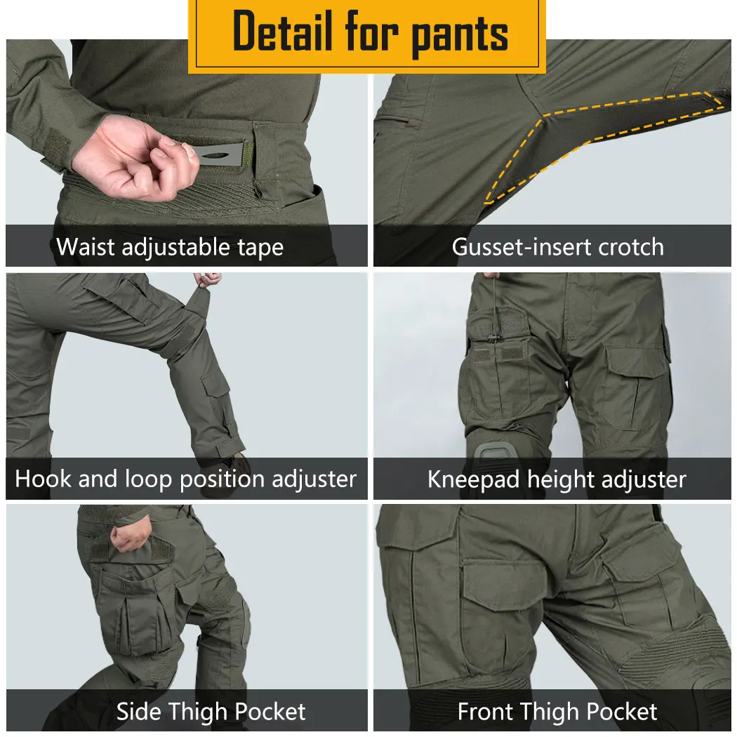 Combat Uniform BDU Camouflage Men G3 Tactical Clothes Cotton Polyster 3001