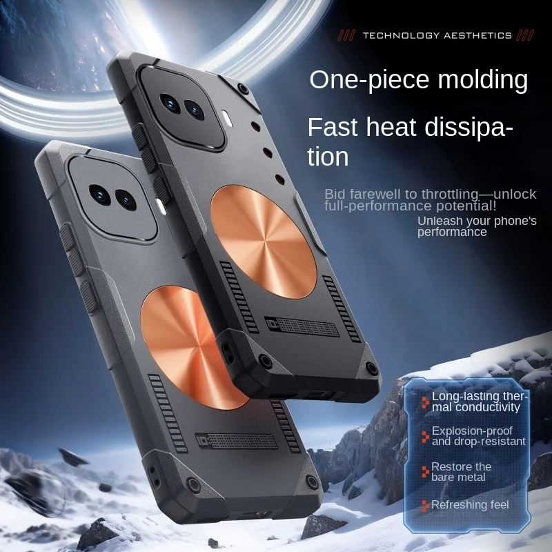 Lightweight Silicone Phone Case with Magnetic Adsorption and Heat Dissipation Design