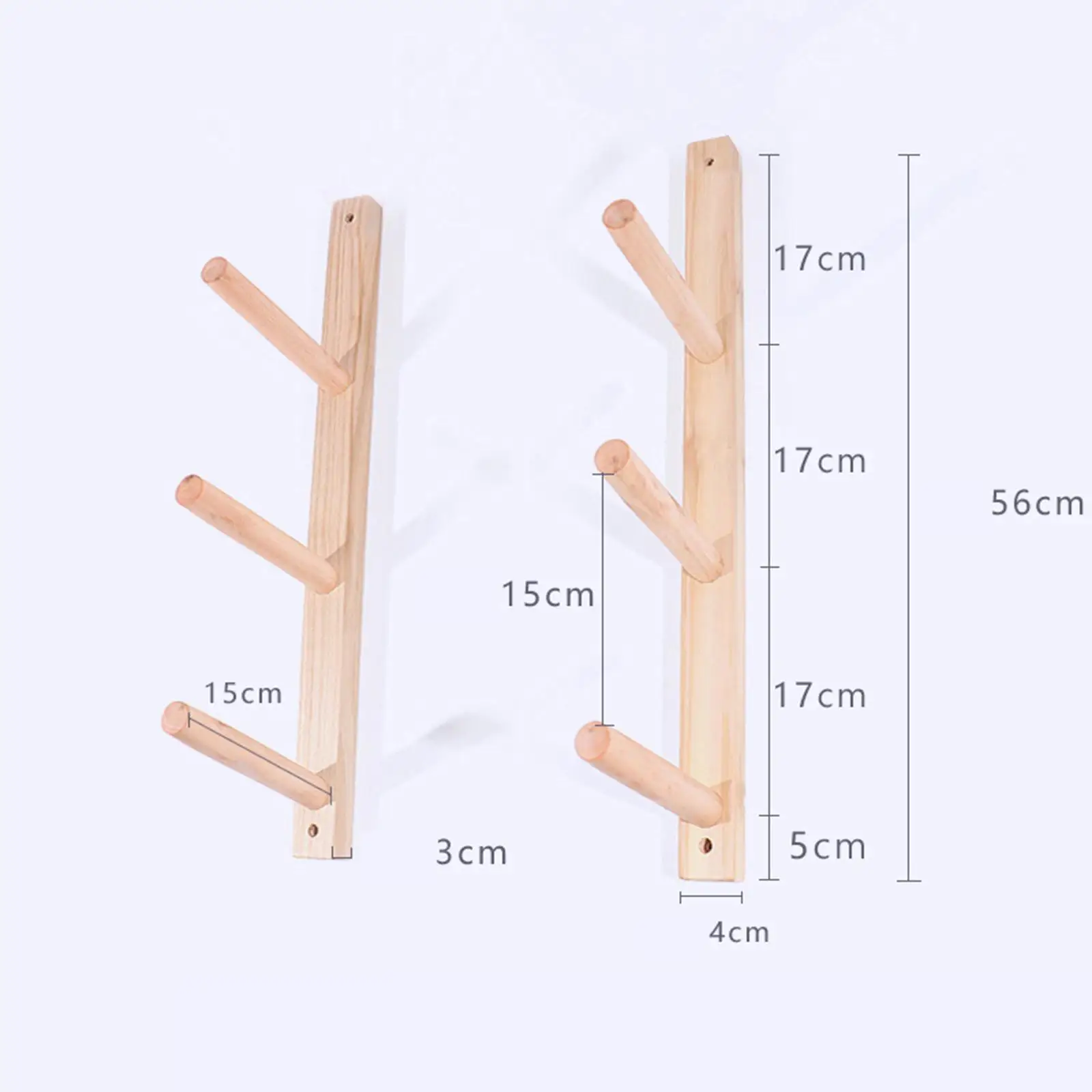 2 Pieces Wood Yoga Mat Storage Rack Portable Yoga Mat Holder for Foam Roller