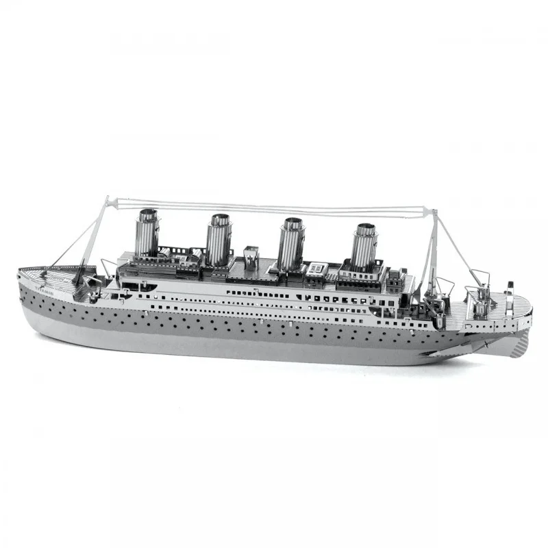 Titanic 3D Metal Puzzle Fighter Modello In Metallo Torre Di Parigi Castello Libellula Elicottero Metallo Assemblare Puzzle Giocattoli Regalo