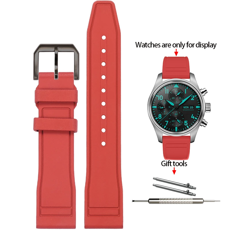 Premium Soft Fluoride Rubber Strap for Luxury Watches – Multiple Sizes Available
