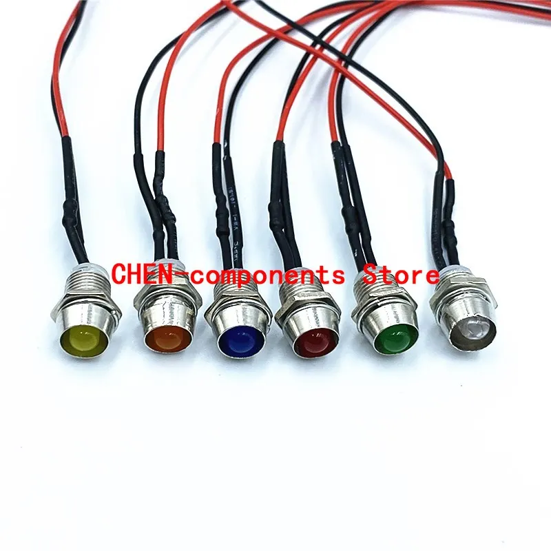 SWITCHTRONIX - Voyant LED 8 mm 220 V Rouge - Chrome