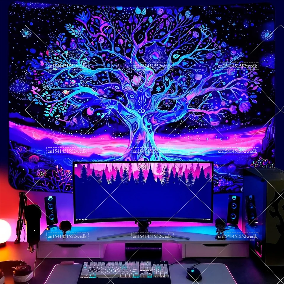 生命の木 タペストリー ブラックライト対応 Amazon.co.jp: OSVINO