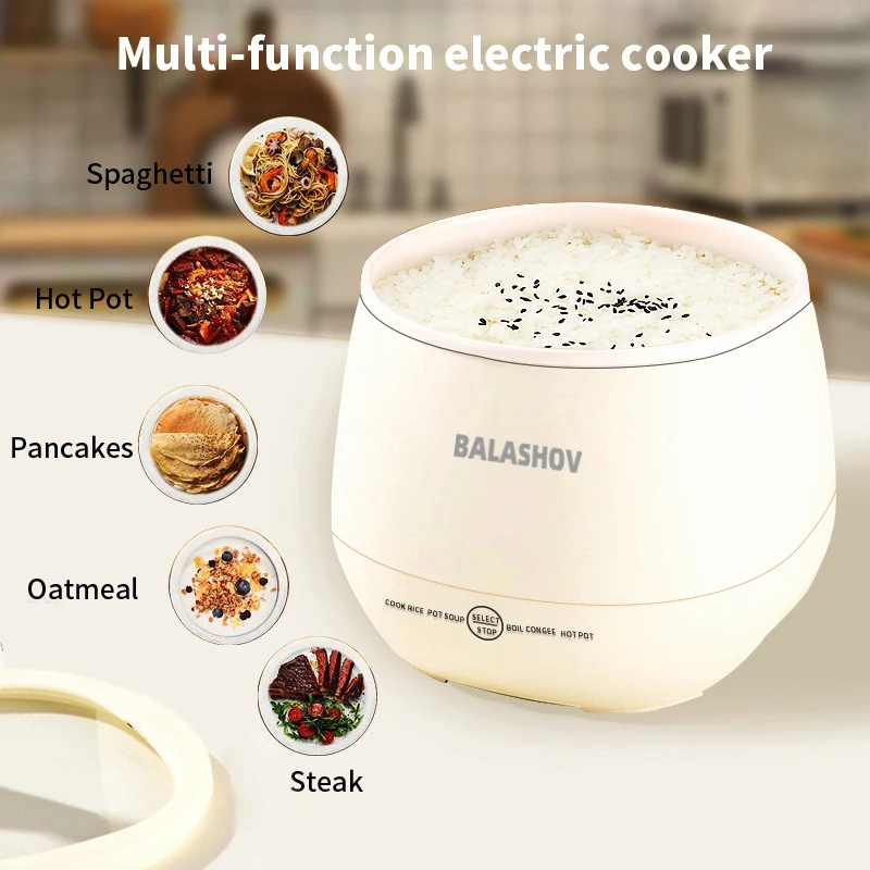 1.8L Electric Mini Rice Cooker Multifunctional Non Stick Pots for Cooking  Portable Multicooker Appliances for Kitchen 110v 220v