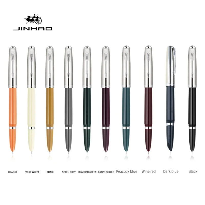 

Fountain Pen Fine Metal Nib 86 Series Pens for Business Office Writing Silver Clip High-Quality