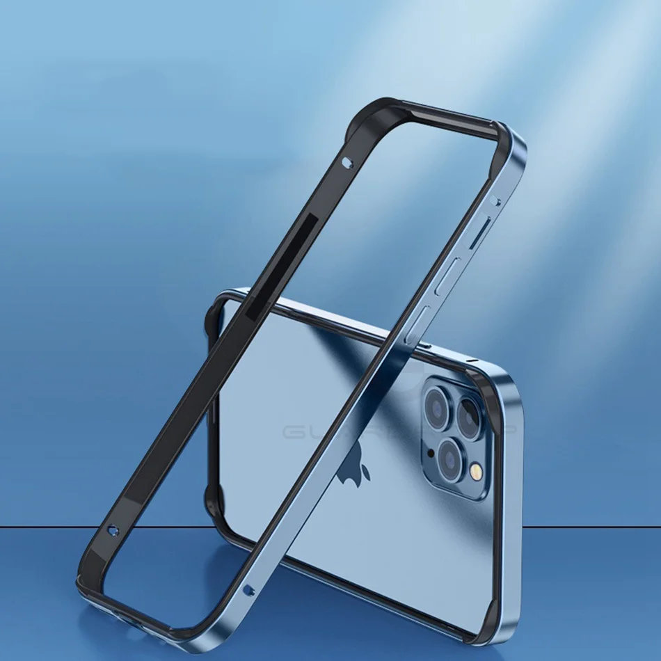 Luxury Bumper Case with Hybrid Aluminum Frame and Soft Silicone Side