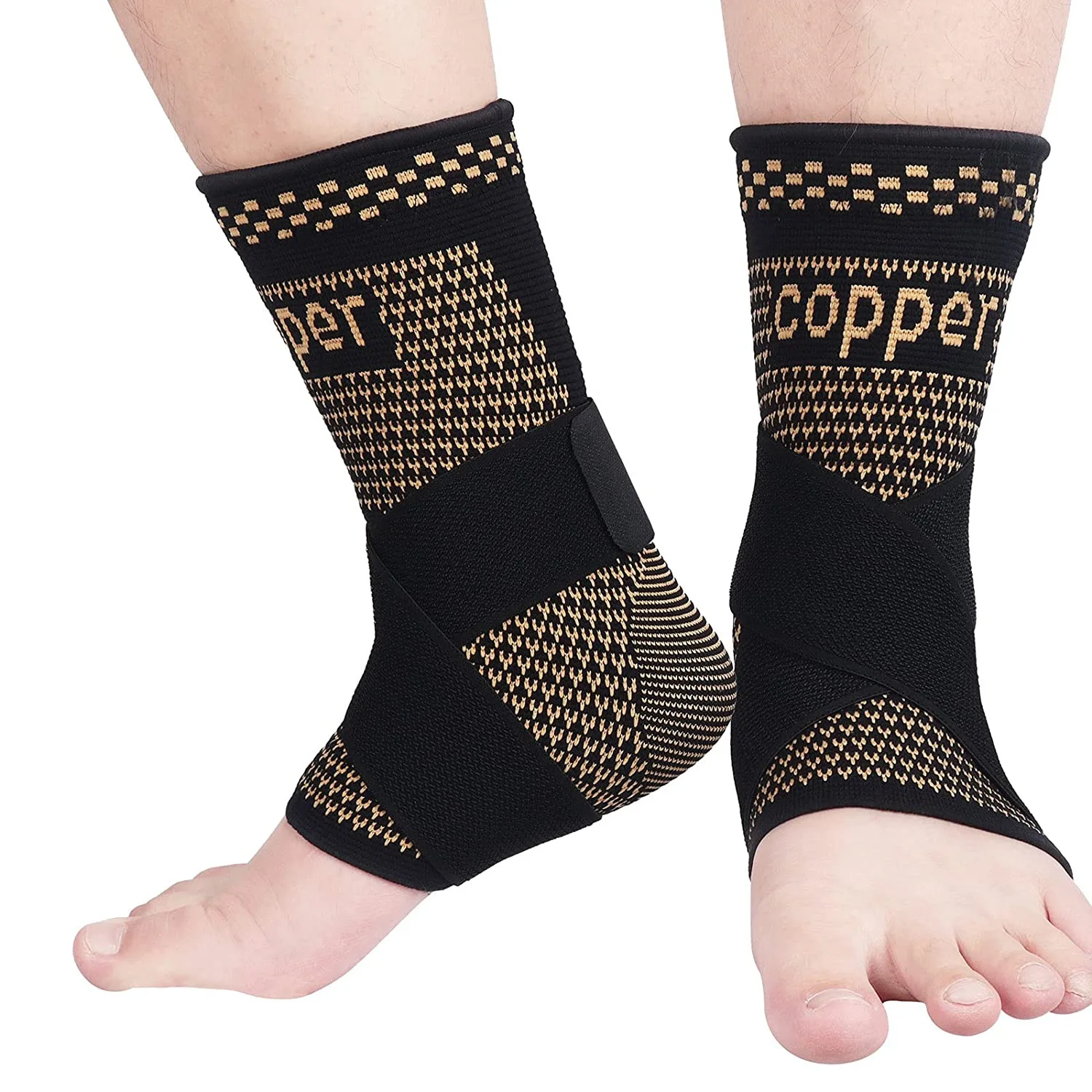 1PC Pressurized Bandage Ankle Protector Sport Anklet Support Foot Strap Nylon Knitted Elastic Ankle Brace Gym Basketball Running