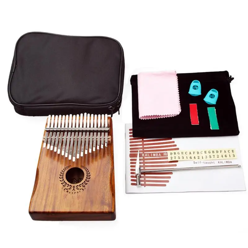 

Kalimba music instrument Thumb Piano 17 Keys Mahogany Wood Finger Piano Combinations Gifts for Kids Portable Mbira Finger Piano