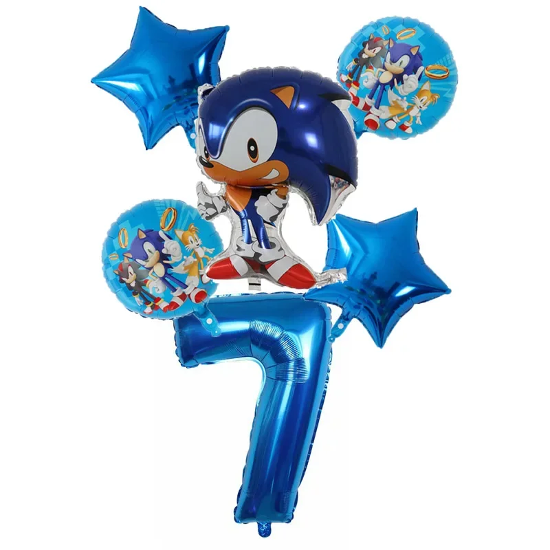 thumbnail image 1 of Juego de globos para fiesta de cumpleaños de Sonices, dibujos animados de anime, para niños, decoración de escenas de Halloween, accesorios de regalo, 1 of 5