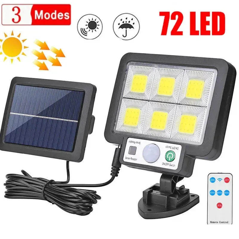 Solar lamp LED Solar Split Wall Lamp Motion Sensor Sunlight Light 3 Mode Outdoor Waterproof Emergency Street Garden Security Decor Lamp