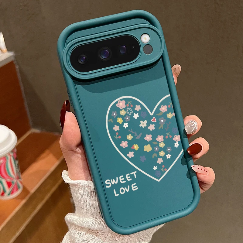 Colorful Heart Print Shockproof Silicone Phone Case