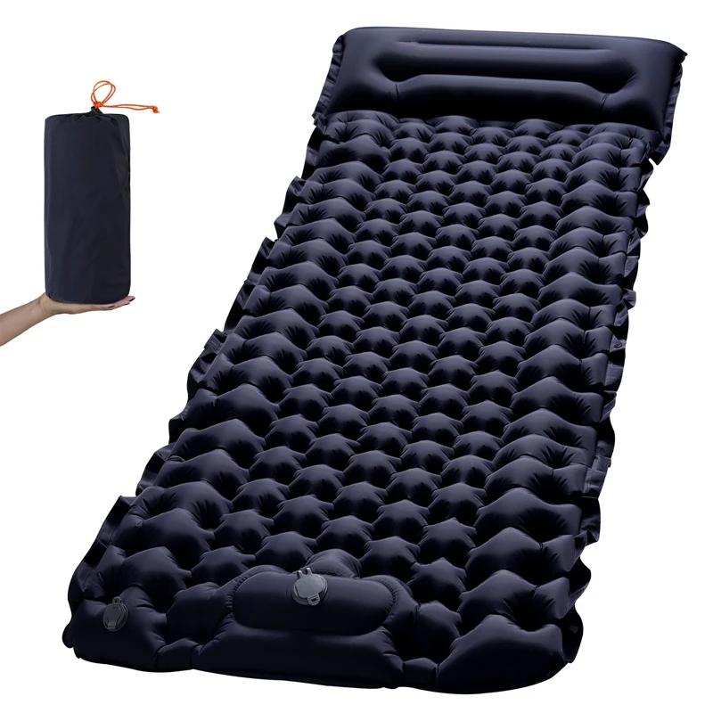 

8cm Thickness TPU Foot Step Air Mattress Lengthened Widened Camping Outdoor Waterproof Single Person Tourist Moisture-proof Pad