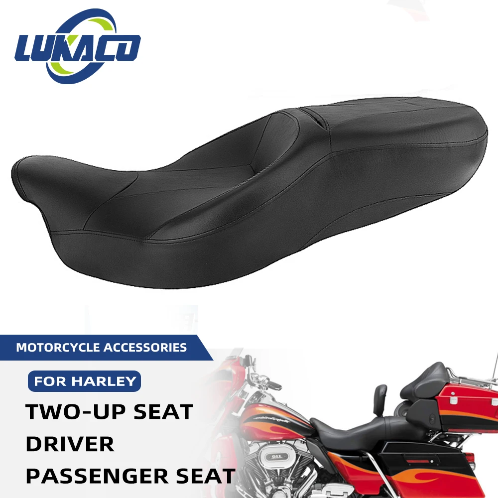 ForHarleyTouringMotorcycleTwoUpDriverPassengerSeatPadCushion