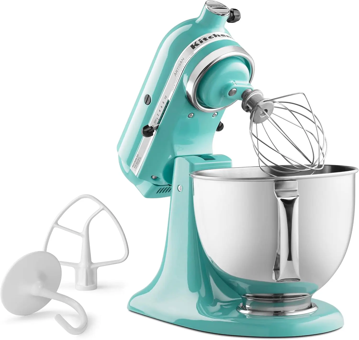 Artisan Series 5 Quart Tilt Head Stand Mixer with Pouring Shield KSM150PS, Removable bowl, Aqua Sky 3