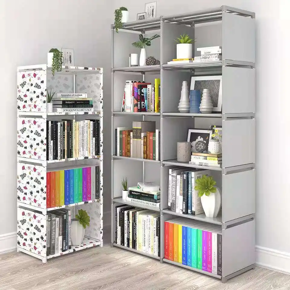 

Simple Dormitory Bedroom Room Locker Shelf Bookcase Floor Combination Economical Storage Bookshelf Shelves Student