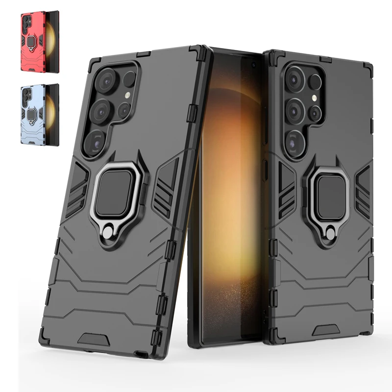 

For Samsung Galaxy S24 Ultra Case Cover Samsung S24 Ultra Capa Shockproof Back Ring Holder Magnetic For Fundas Samsung S24 Ultra