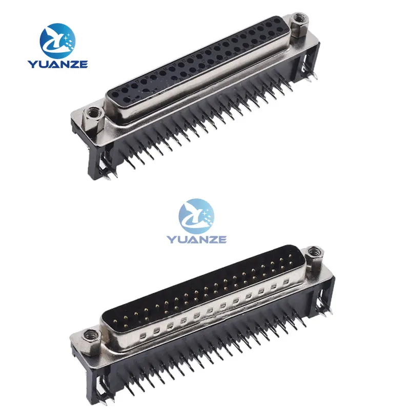 Dr37 Db37 D-Sub Angolo Angolato 37 Pin Femmina Maschio Connettore Presa Di Montaggio Pcb