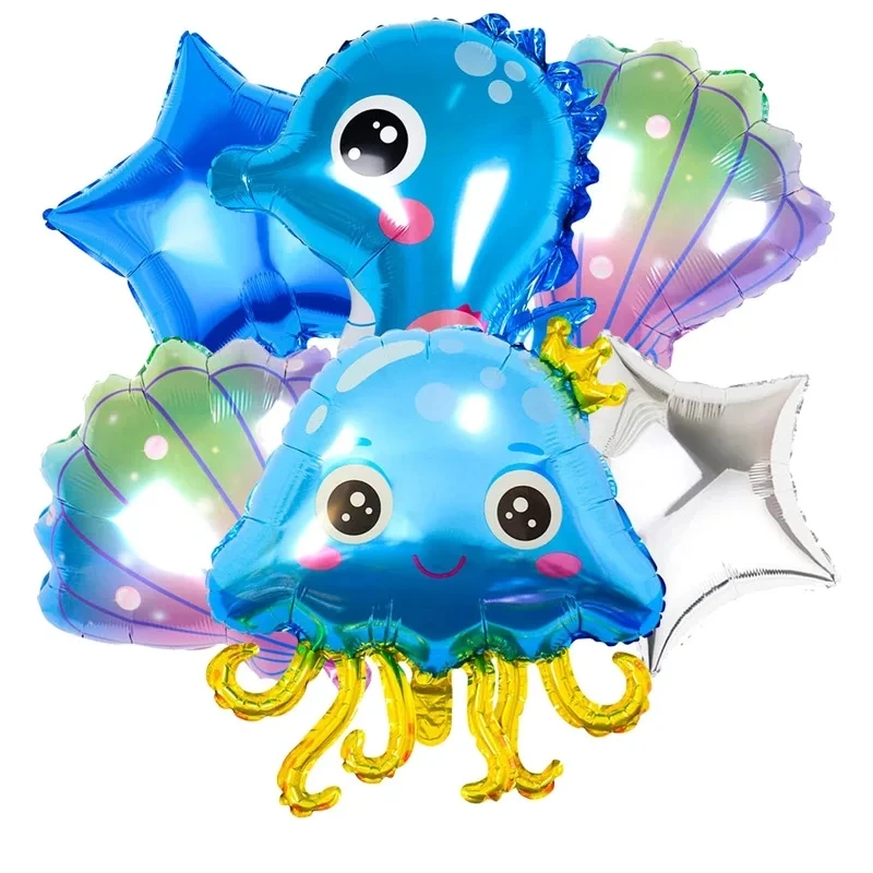 

Disney морская Медуза и гиппокамп мультяшная алюминиевая пленка День рождения праздничные украшения: воздушные шары